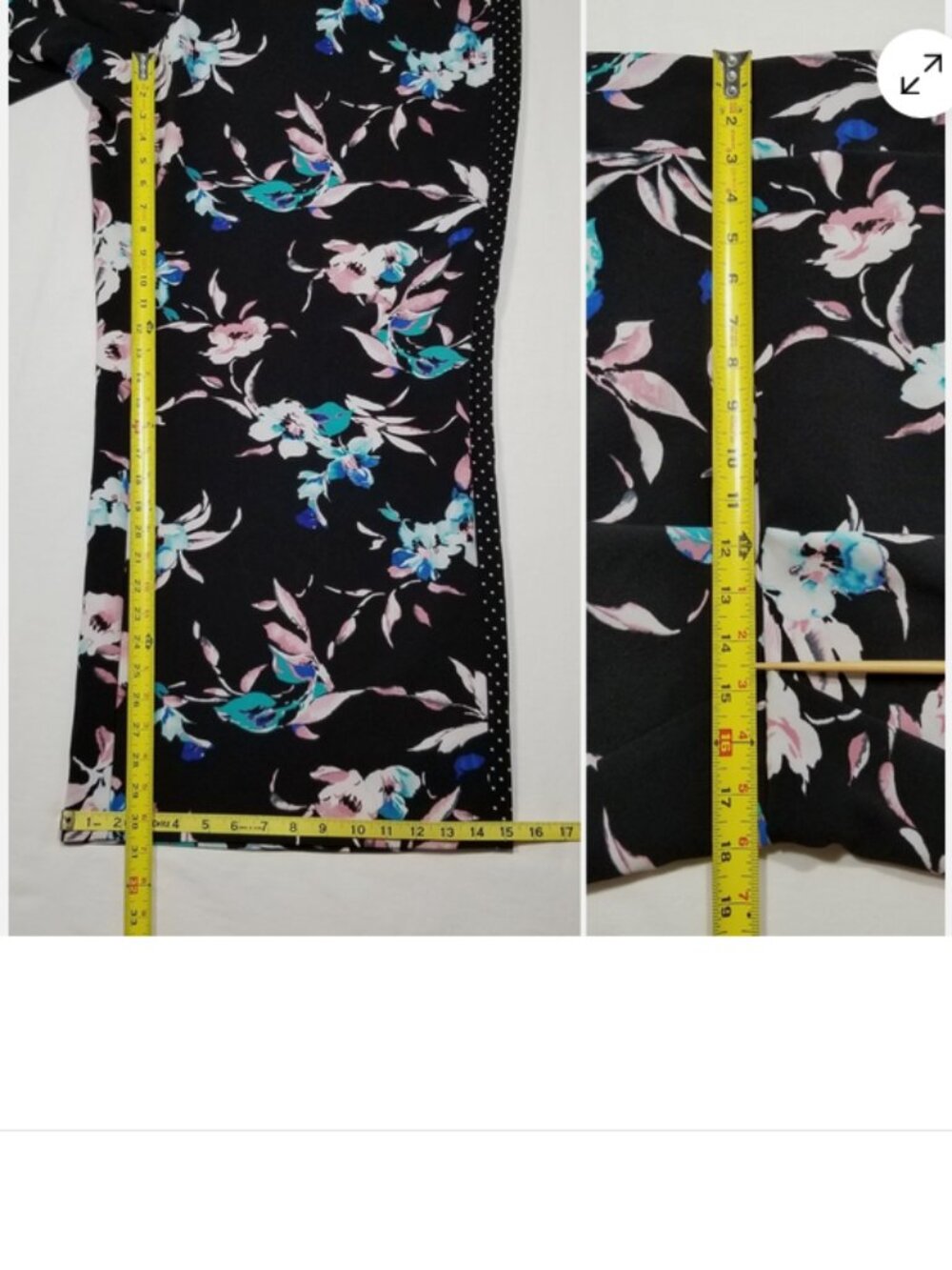 LANE BRYANT The Allie Wide Leg Pants Floral Polka Dot 7103E1M - Picture 7 of 8